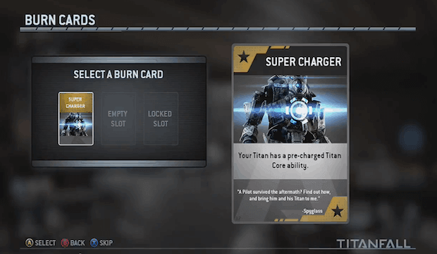 Titanfall will feature a new perk-like feature called Burn Cards