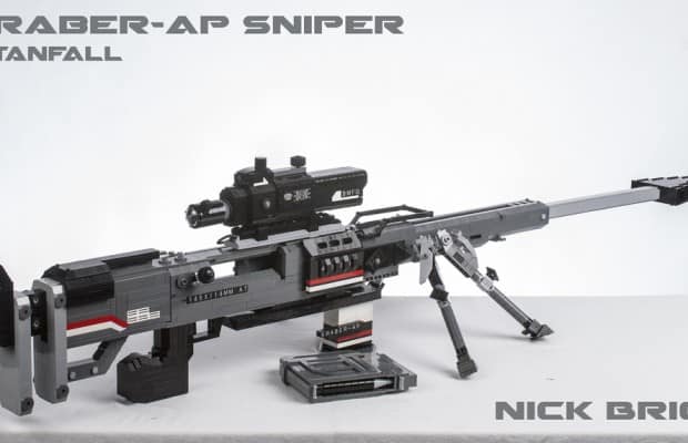 Titanfall Kraber-AP Sniper rifle recreated in LEGO form